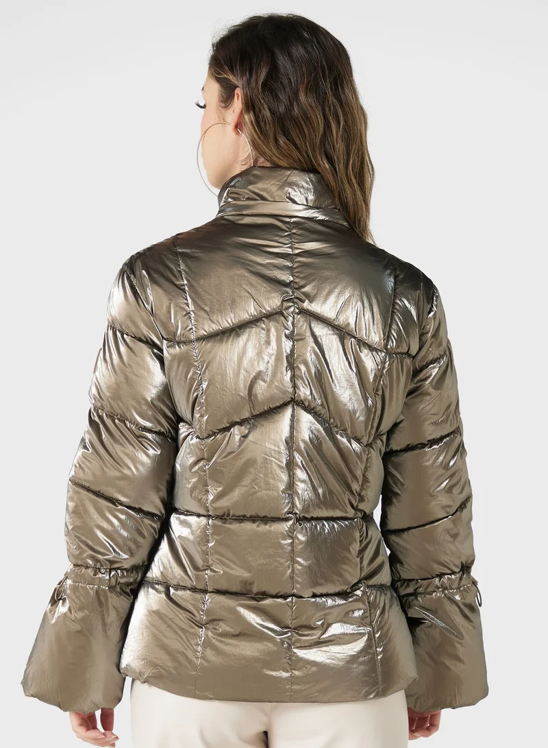 GUESS Zip Through Puffer Jacket
