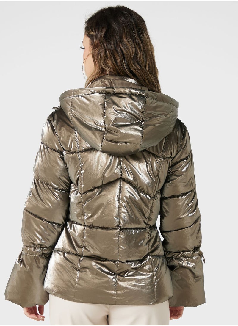 GUESS - Zip Through Puffer Jacket - Image 1