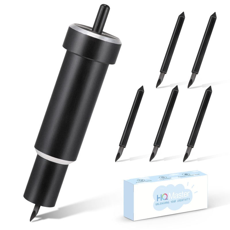 HQMaster Deep Cut Blade and Holder Compatible with Explore 3Air 2AirOneMaker 3Maker Cutting Machine Replacement Blades for Glitter Vinyl Cardstock Adhesive Foil Vellum