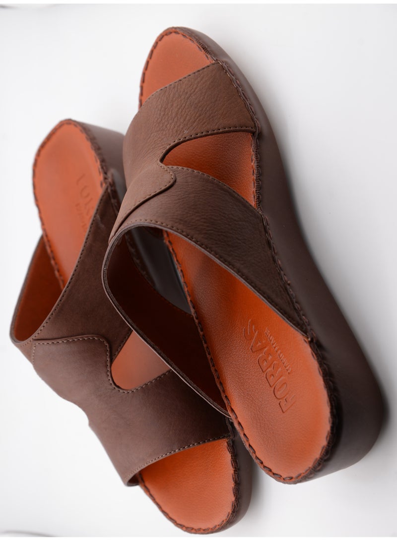AL NAHHAM Classy  Arabic Mixed Leather Sandal - Image 1