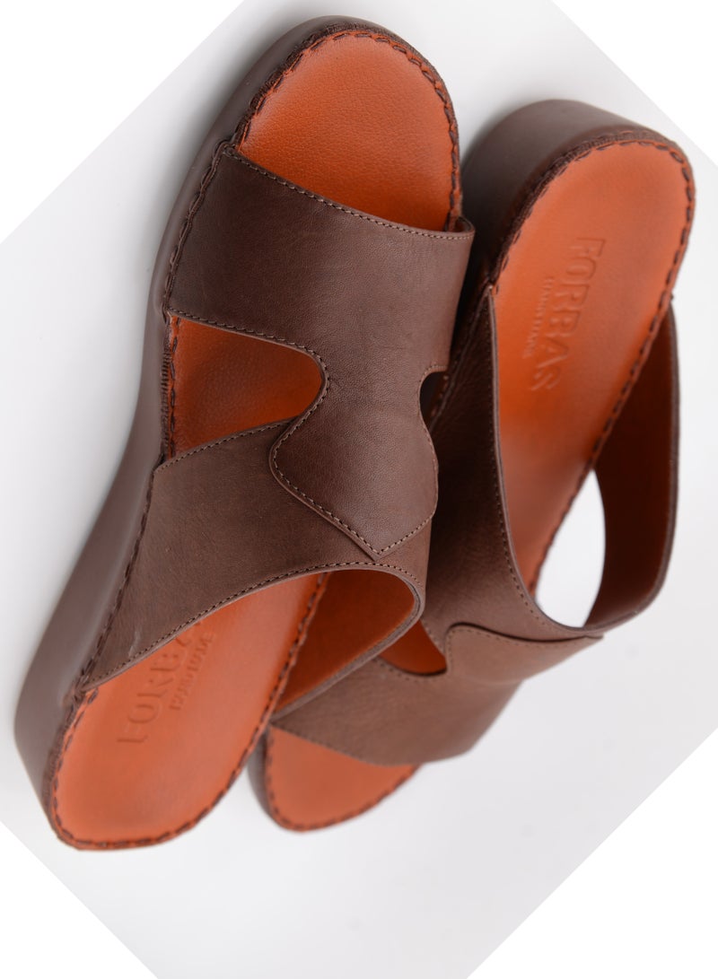 AL NAHHAM Classy  Arabic Mixed Leather Sandal - Image 2