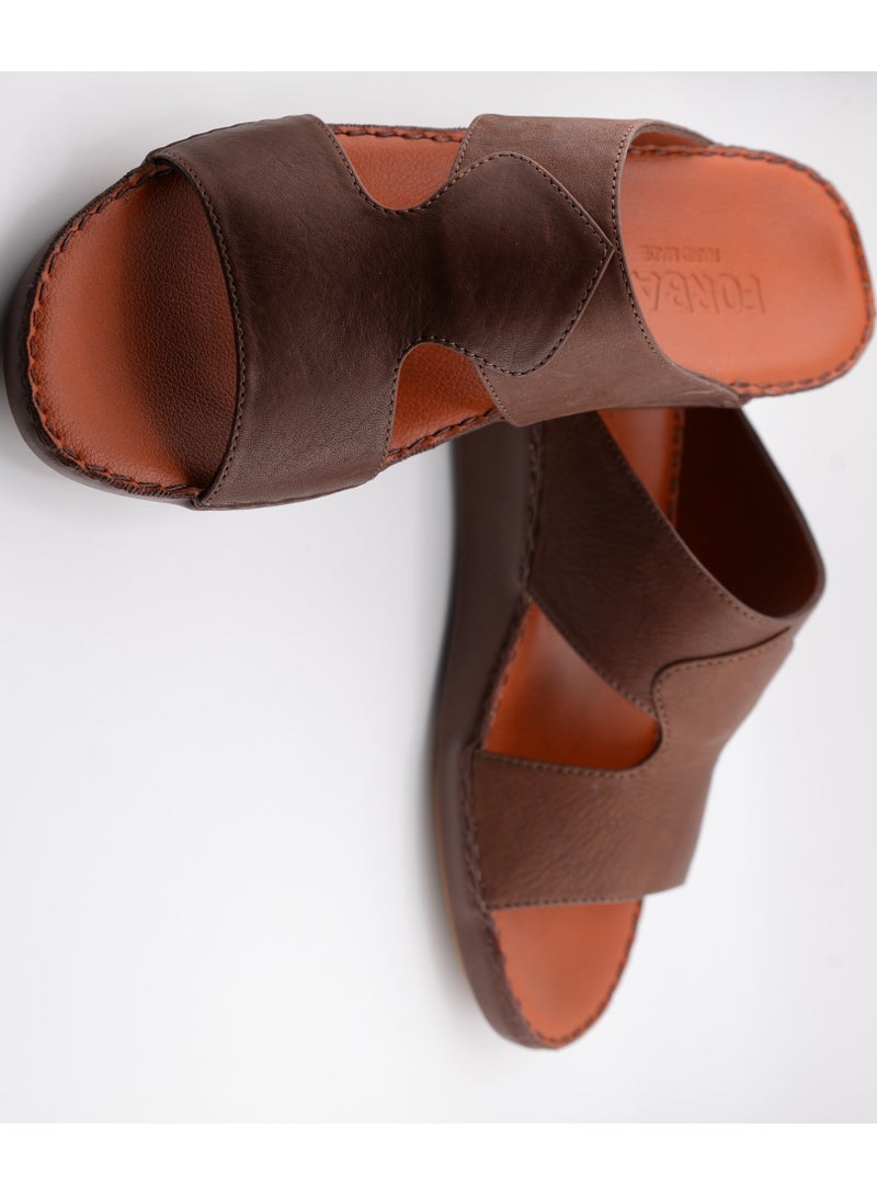AL NAHHAM Classy  Arabic Mixed Leather Sandal - Image 3