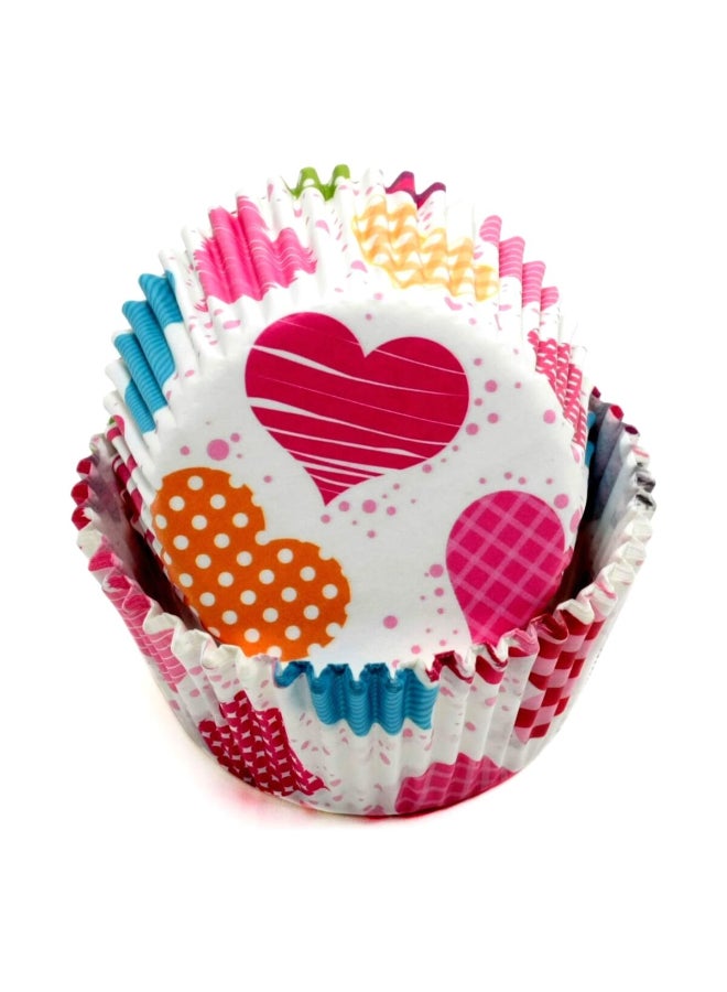 Chef Craft 50-Piece Heart Design Baking Cup Multicolor 9 x 8.2 x 9.6 cm 21813 - Image 1