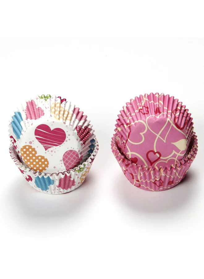 Chef Craft 50-Piece Heart Design Baking Cup Multicolor 9 x 8.2 x 9.6 cm 21813