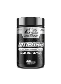 CORE CHAMPS Core Champs Omega-3 1000mg Fish Oil, 100 Soft gels 100 Serving  - Image 1