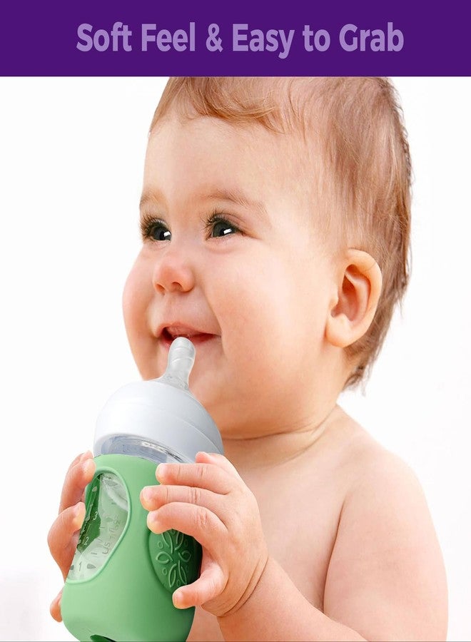 mirolam 3 Pack Silicone Sleeve for Philips Avent Glass Bottle - Shatter Proof Natural Silicone Bottle Sleeve for Anti Colic Baby Bottles 8 oz & 4 oz - Anti Flow Sleeve for Infant Bottles - Image 4