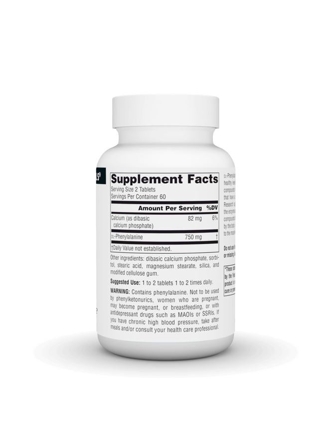 Source Naturals DLPA DL-Phenylalanine, Supports an Alert State* - 375 mg -120 Tablets - Image 2