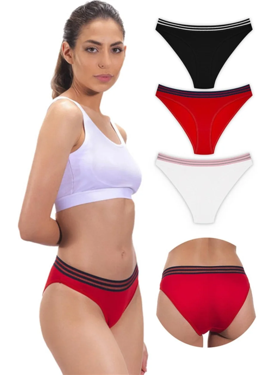 كوتن هيل Sports Basic Cotton Bikini Panties 3 Pack - 3