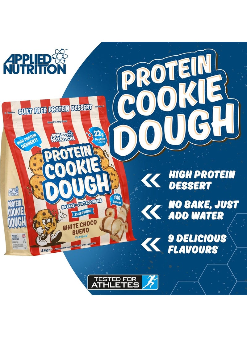 أبلايد نيوتريشن عجينة كوكيز البروتين من أبلايد نيوترشن، تحتوي على 22 جرامًا من البروتين، حلوى غنية بالبروتين، بنكهة الشوكولاتة البيضاء بوينو، تكفي لـ 25 حصة - Image 2