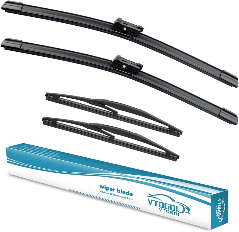 VTOGOI OEM Windshield Wiper Blades Replacement for Mini Cooper Clubman F54 2016 2017 2018 2019 2020 2021 2022 2023 2024, All Weather Original Factory Quality Front & Rear Wipers Set 22"+20"+10+10 (Pack of 4) - Image 1