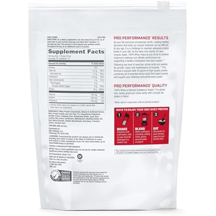 GNC Pro Performance 100% Whey - Vanilla Cream (12 Servings) - Image 2