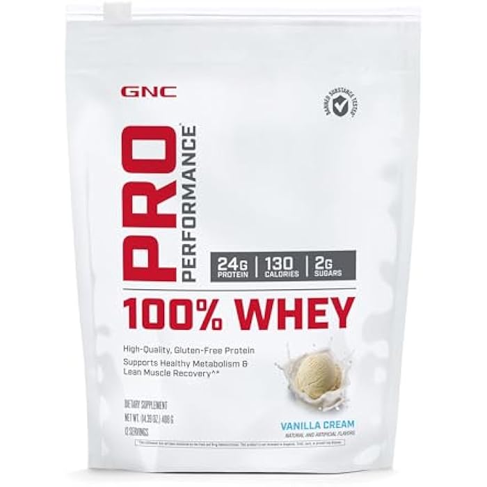 GNC Pro Performance 100% Whey - Vanilla Cream (12 Servings) - Image 1