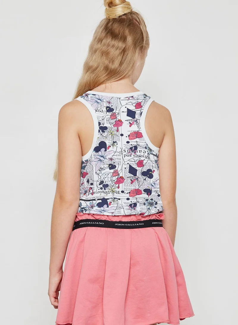 John Galliano Little Printed Dress