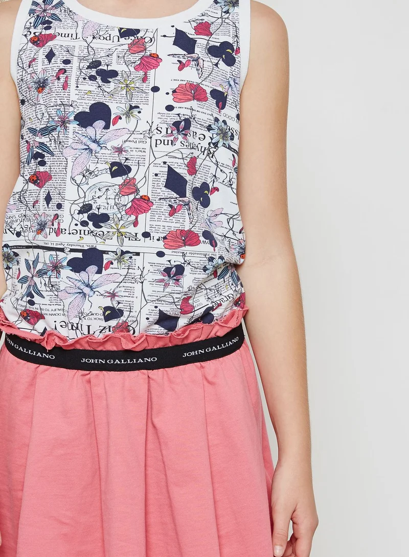 John Galliano Little Printed Dress