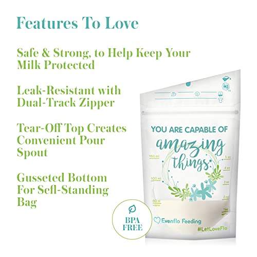 Evenflo Feeding Advanced Breast Milk Storage Bags for Breastfeeding - 5 Ounces (25 Count) - Image 2