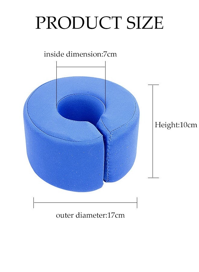 DUNISO 2-Pack, Leg Positioning Pillow, Heel Pillow, Leg Lift Wedge Pillow, Ankle Support, Foot Protector, Ankle Fracture Support, Heel Protection Bedsore Ring, Hand Ring, Foot Ring Pad, Foot Sponge Turning Pad, Heel Lift Nursing Anti-Bedsore, Blue  - Image 2