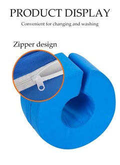 DUNISO 2-Pack, Leg Positioning Pillow, Heel Pillow, Leg Lift Wedge Pillow, Ankle Support, Foot Protector, Ankle Fracture Support, Heel Protection Bedsore Ring, Hand Ring, Foot Ring Pad, Foot Sponge Turning Pad, Heel Lift Nursing Anti-Bedsore, Blue  - Image 4