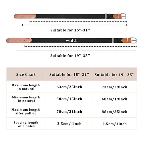 Kajeer Kids Boys Girls Elastic Belt - Stretch Adjustable Belt for Boys and Girls with Leather Loop Pack of 4 - Image 3