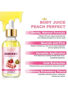 IKZEE 60ml Body Juice Oil Strawberry Hand Crafted Body Oil for Women Nourishing Hydrating & Moisturizing for All Skin Types with Natural Oils 100% Pure Natural Essence Body Juice Oil  - Image 4