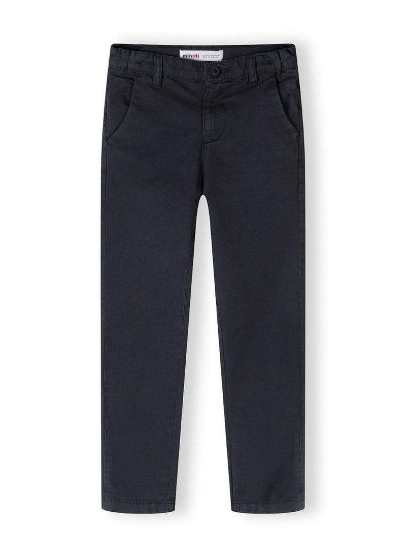MINOTI Boys chino trousers adjustable inner waistband navy - Image 2