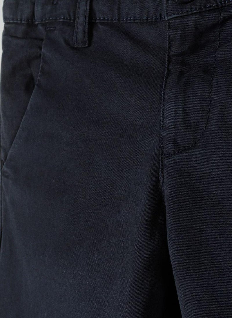 MINOTI Boys chino trousers adjustable inner waistband navy - Image 4