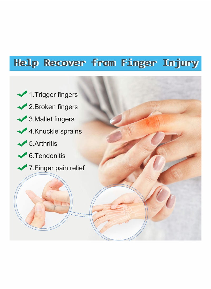 KASTWAVE - Finger Sleeves KASTWAVE 10PCS Thumb Splint Brace for Triggger Finger Support Breathable Elastic Finger Tape Compression Pression Protector for Reliving Pain Compression Aid for Sports Gray - Image 1