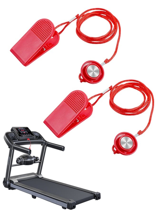 2 Pcs Universal Treadmill Magnet Safety Key with Lanyard Clip for Treadmills, Most Running Machines - Image 1
