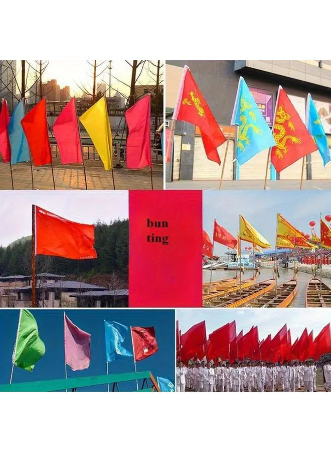 Mixed Color Bunting Flags 10pcs Double Sided for Outdoor Garden Camping Construction Site - Image 5