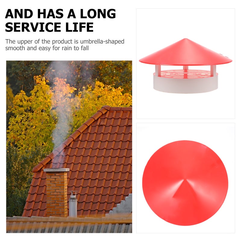 Chimney Rain Cover, Windproof and Snowproof for Garden Chimneys, PVC Material - Image 3