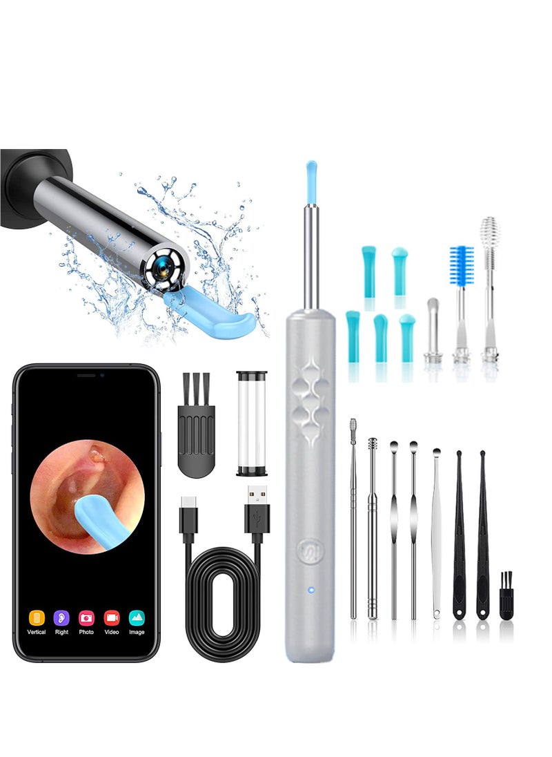 Joyelink Ear Wax Removal, Wi-Fi Visible Ear Cleaner Kit , Ear Wax Removal Tool with 1080 HD Camera and 6 Ear Scoops (White)  - Image 1
