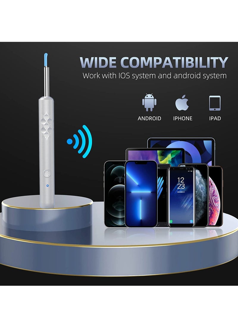 Joyelink Ear Wax Removal, Wi-Fi Visible Ear Cleaner Kit , Ear Wax Removal Tool with 1080 HD Camera and 6 Ear Scoops (White)  - Image 4