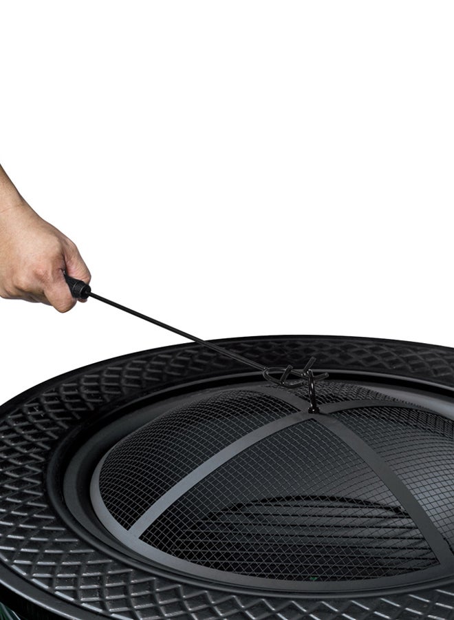 السنيدي موقد فحم، موقد دائري محمول، أسود، بقطر 81 سم وارتفاع 45 سم - Image 3