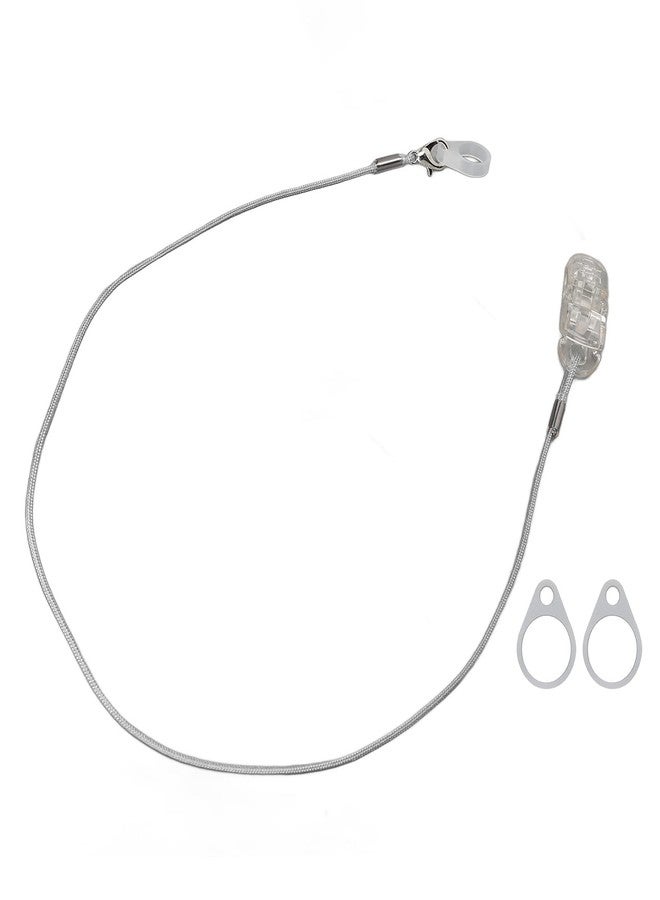 Agatige Single Ear Hearing Aids Clip, Anti Lost Portable Hearing Aid Lanyard Hearing Protection Rope with 3 Silicone Rings for Seniors Adults Kid Sound BTE - Image 1