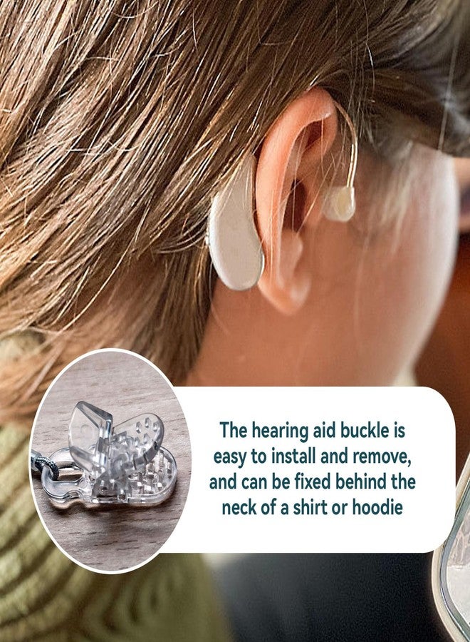 Agatige Single Ear Hearing Aids Clip, Anti Lost Portable Hearing Aid Lanyard Hearing Protection Rope with 3 Silicone Rings for Seniors Adults Kid Sound BTE - Image 3