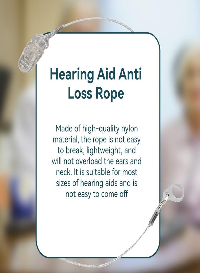 Agatige Single Ear Hearing Aids Clip, Anti Lost Portable Hearing Aid Lanyard Hearing Protection Rope with 3 Silicone Rings for Seniors Adults Kid Sound BTE - Image 5