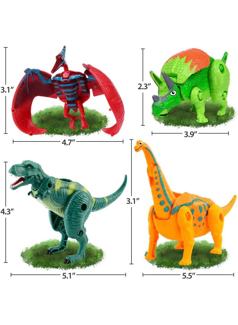 Tonies OCATO Easter Eggs Filled with Dinosaur Toys Jumbo Deformation Dinosaur Eggs Easters Egg Fillers Plastic Surprise Egg Easters Basket Stuffers Easter Party Favors for Kids Boys Girls Toddlers 6 Pack - Image 3