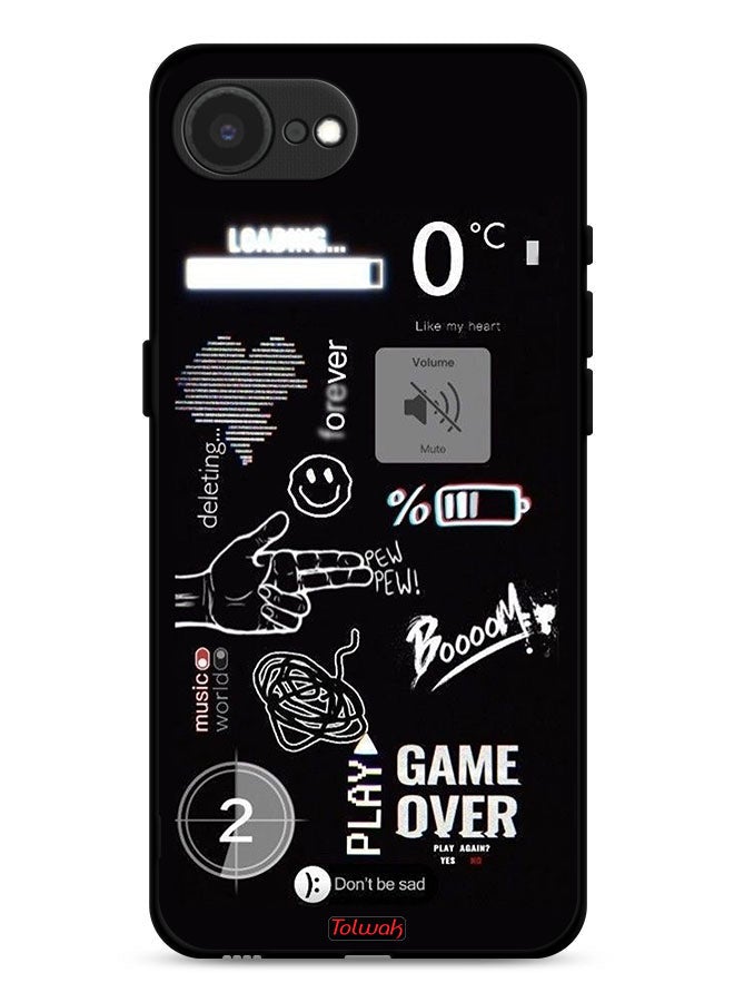 Tolwak Apple iPhone 16e Protective Case Cover Game Over Pew Pew  - Image 1