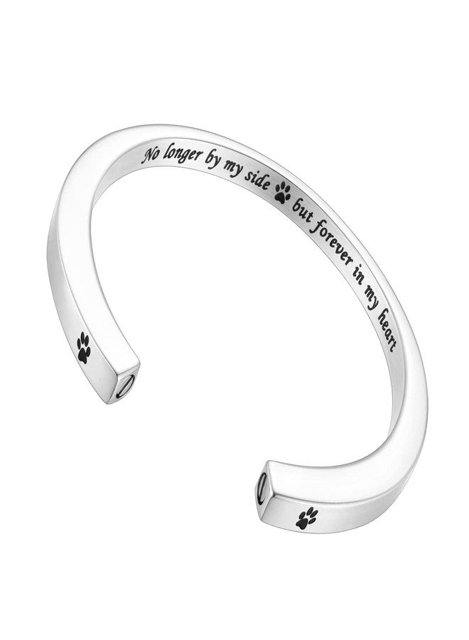Dletay Silver Urn Bracelet - Adjustable Cremation Ashes Memorial Bangle - One Size - Stainless Steel - Image 1