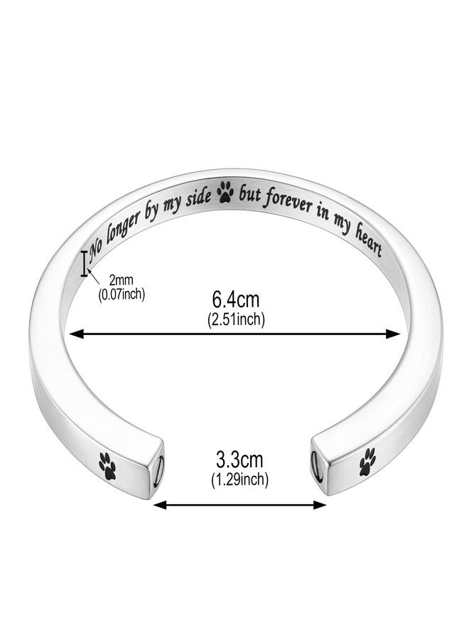 Dletay Silver Urn Bracelet - Adjustable Cremation Ashes Memorial Bangle - One Size - Stainless Steel - Image 3