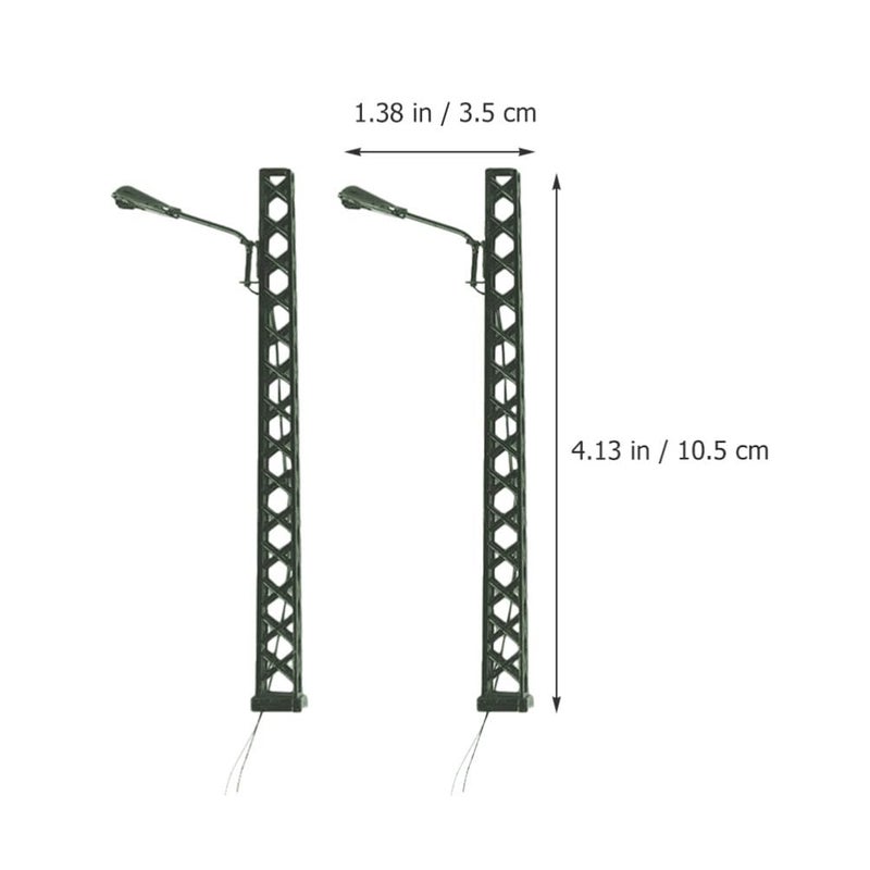 Green Model Train Lamp Realistic Railroad Light For Landscape Decor And House Scene Layout - Image 3