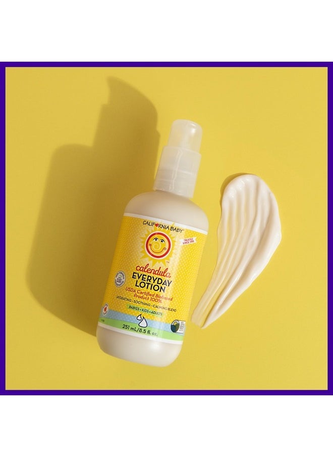 California Baby - Calendula Lotion | 100% Plant-Based | Very Soothing Baby Lotion for Sensitive Skin | Lavender Kids Lotion | Allergy Friendly | Organic Calendula + Aloe Vera | 562 mL / 19 fl. oz. - Image 1