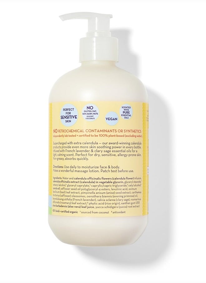 California Baby - Calendula Lotion | 100% Plant-Based | Very Soothing Baby Lotion for Sensitive Skin | Lavender Kids Lotion | Allergy Friendly | Organic Calendula + Aloe Vera | 562 mL / 19 fl. oz. - Image 1