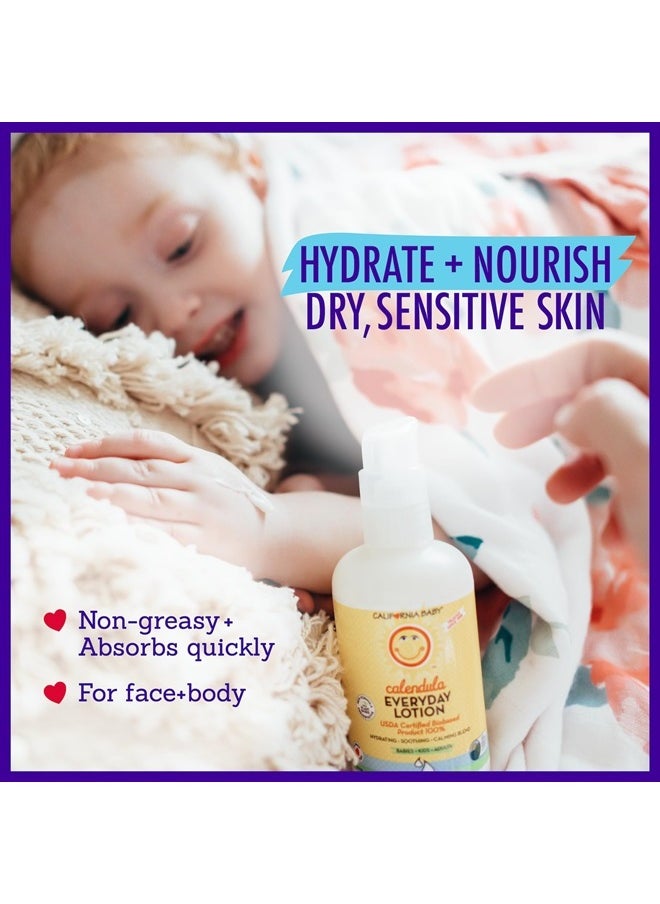 California Baby - Calendula Lotion | 100% Plant-Based | Very Soothing Baby Lotion for Sensitive Skin | Lavender Kids Lotion | Allergy Friendly | Organic Calendula + Aloe Vera | 562 mL / 19 fl. oz. - Image 1