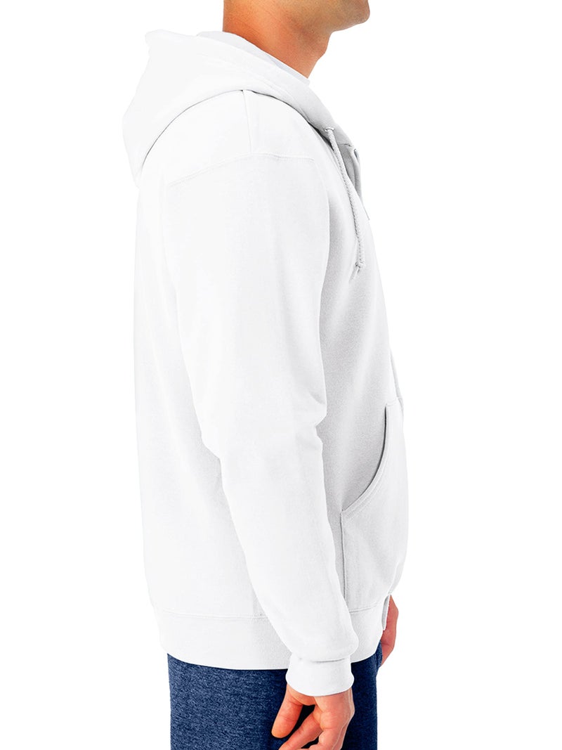 Jerzees -Men's NuBlend Fleece Hoodies and Sweatshirts, Full Zip-White, Large - Image 2