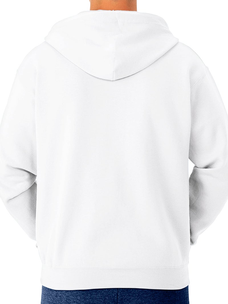 Jerzees -Men's NuBlend Fleece Hoodies and Sweatshirts, Full Zip-White, Large - Image 3
