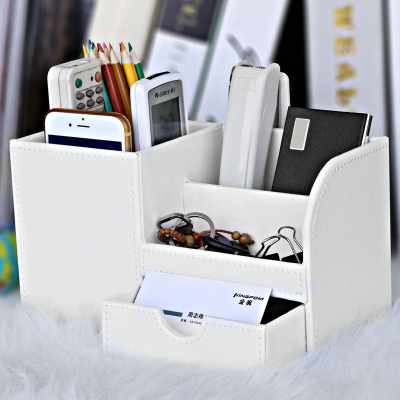 Modern Minimalist Leather Desk Organizer for Office & Home