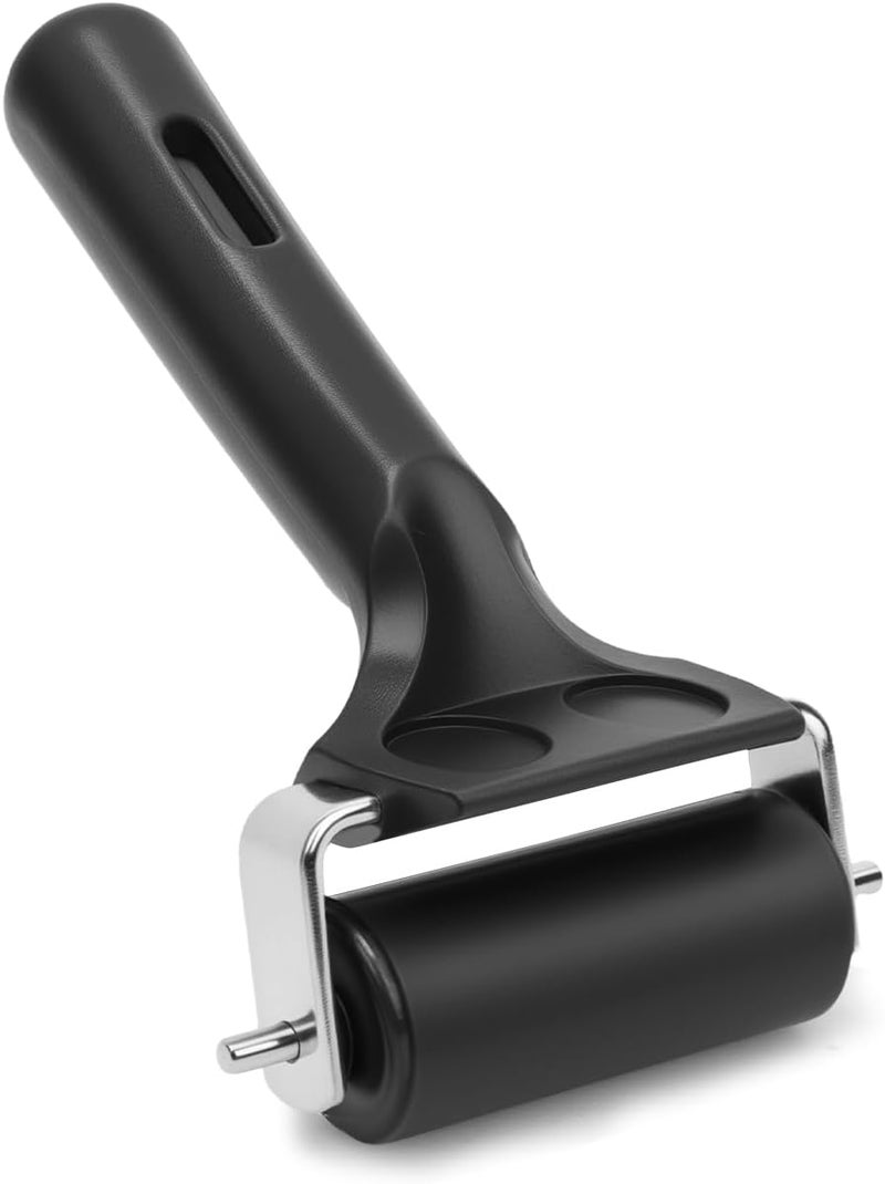 UCEC Brayer Roller for Printmaking – Durable Rubber Roller for Ink, Paint, Brayer Rollers for Crafting, Great for Gluing Application, Diamond Painting, Block Printing – 1 Pack (2.4 Inch) (Black) - Image 1