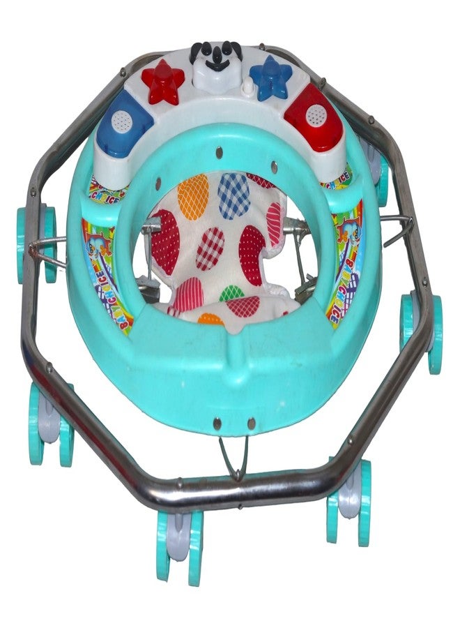 EVOSHINE Baby Walker for Kids 6-18 Months | Musical Activity Tray | 360° Rotating Wheels | Comfortable & Foldable Walker for Boys & Girls | Early Walking Support for Babies (Grey) - Image 2