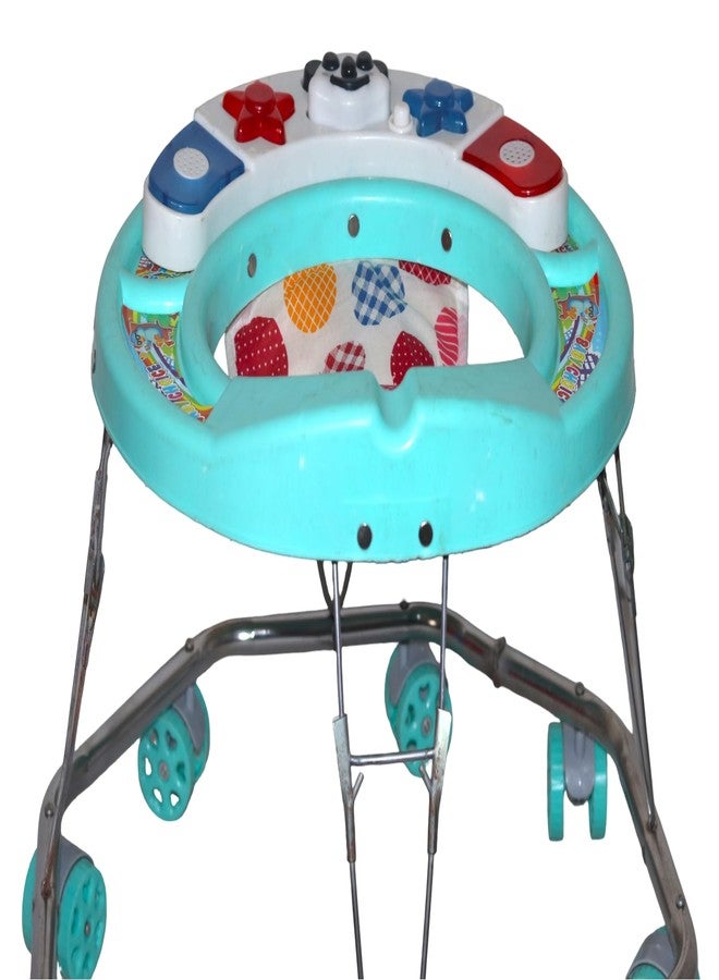 EVOSHINE Baby Walker for Kids 6-18 Months | Musical Activity Tray | 360° Rotating Wheels | Comfortable & Foldable Walker for Boys & Girls | Early Walking Support for Babies (Grey) - Image 4