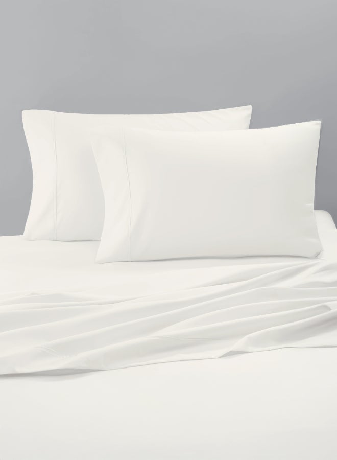 ايست من نون 2-Piece Pillowcase set | Soft 400 TC Sateen Cotton Material |  White Color | 2 Pillowcases 50 cm x 75 cmBundle - Image 1